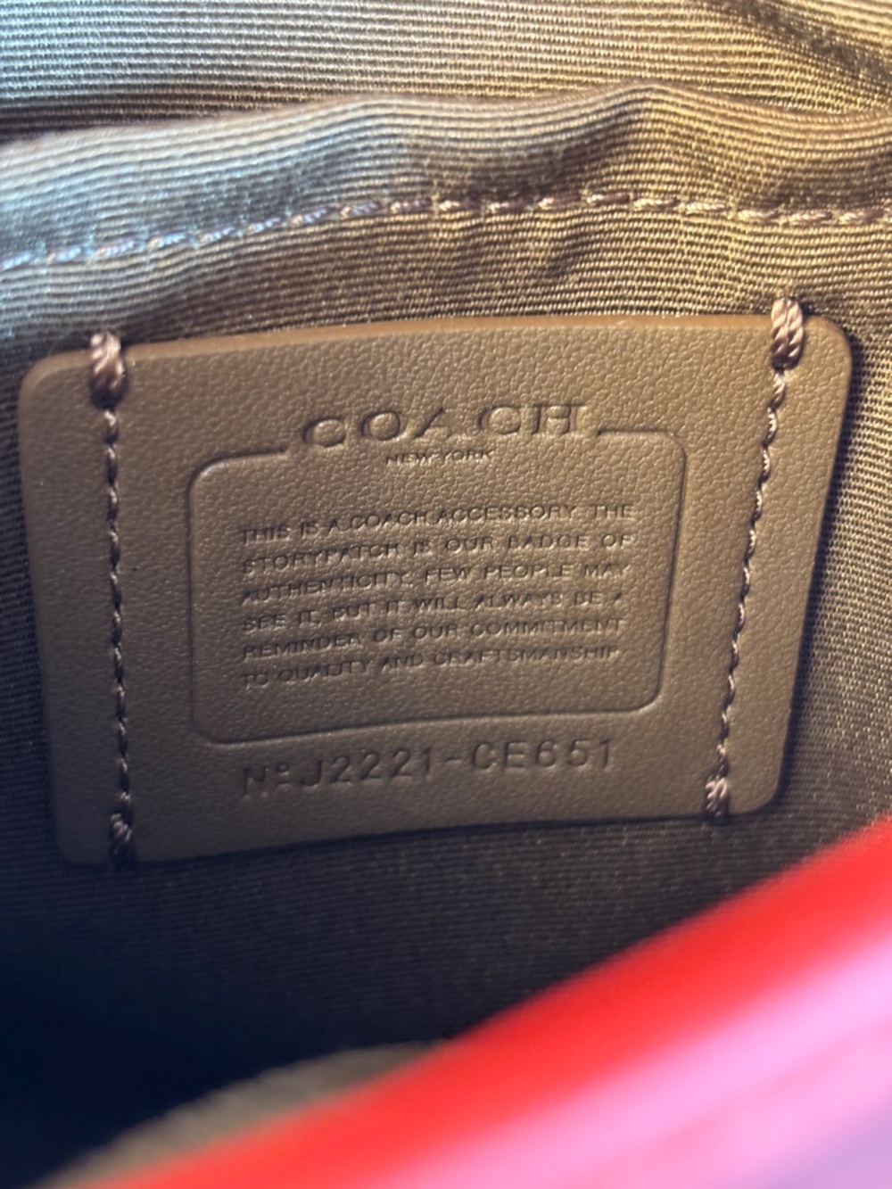 Coach Red/Black Track Small Flap Crossbody with Quilting Unisex Like New! - Picture 8 of 15